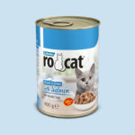 RoCat Sos İçinde Parça Etli Konserve Yetişkin Kedi Maması - Somonlu (5 x 400g)