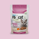 RoCat Jöle İçinde Parça Etli Pouch Yetişkin Kedi Maması - Sığır Etli (12 x 85g)